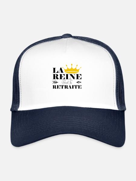 The Queen retires - Trucker Cap - white/navy - Front