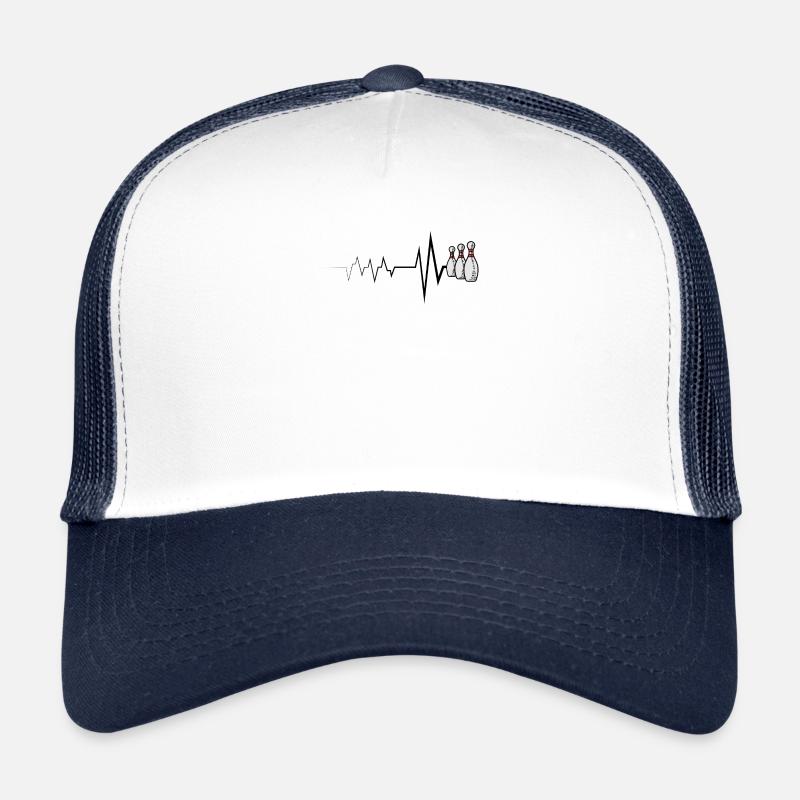 Bowling boule bowling heartbeat Casquette trucker 