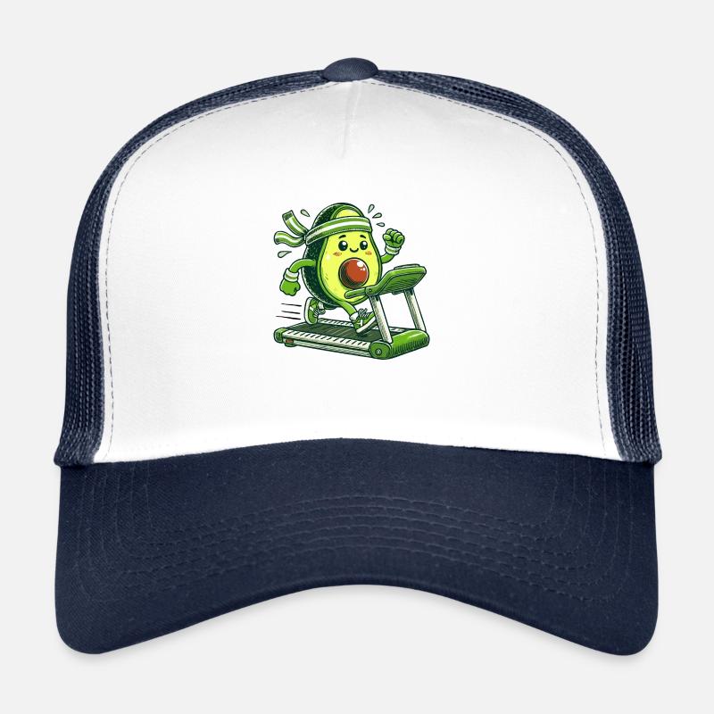 Eine sportliche Avocado - Trucker Cap - Weiß/Navy