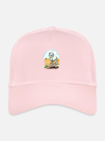 Cheval Arabe Égyptien - Casquette trucker  - rose pâle - Devant