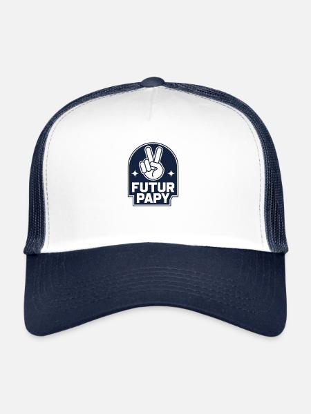 Future Grandpa 2025 - Trucker Cap - white/navy - Front