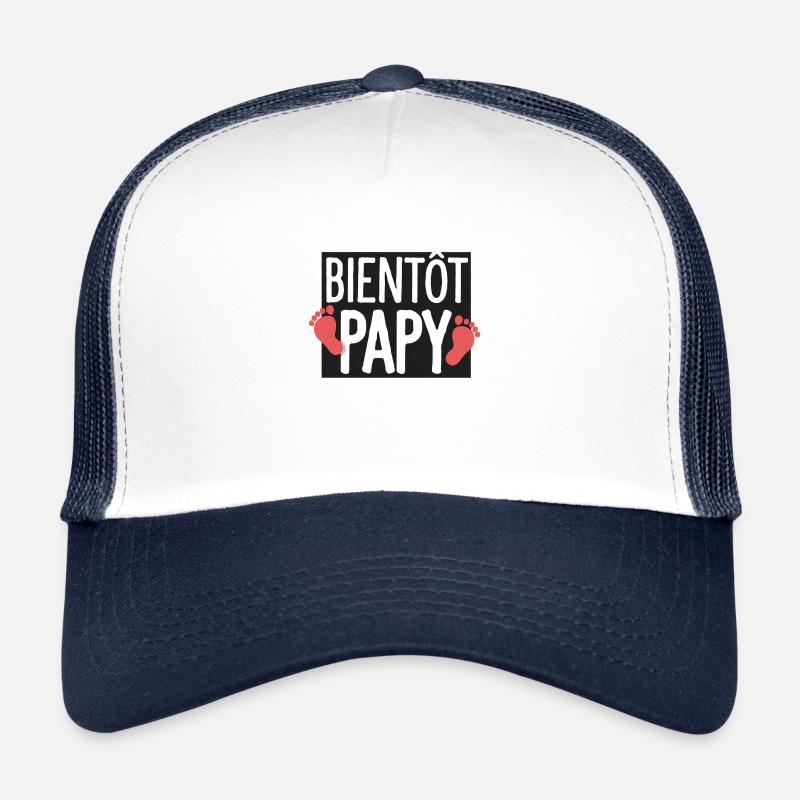 Bald Opa Geschenk Zukunft Opa - Trucker Cap - Weiß/Navy