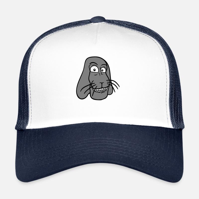 Bunny Rabbit Funny Face Grimace Grin Trucker Cap