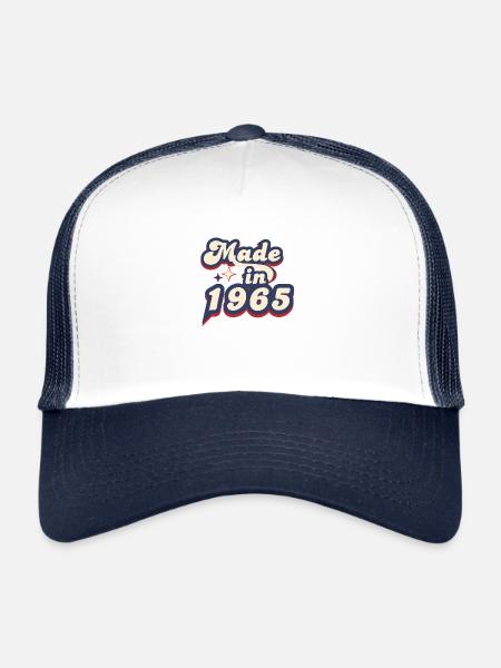 Made in 1965 retro - Casquette trucker  - blanc/marine - Devant
