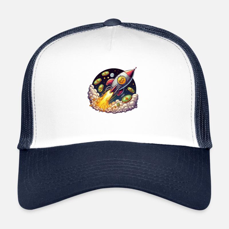 Bitcoin-Rakete Trucker Cap