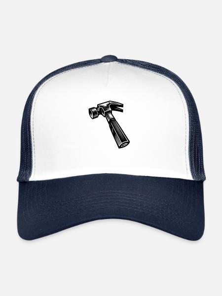 Hammer Time - Hobby Profi always ready for action - Trucker Cap - white/navy - Front