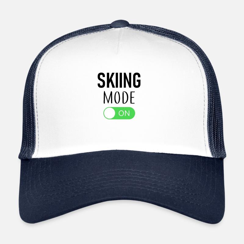 Skiing Mode On - Ski - Skiing - Directions Trucker Cap
