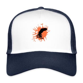 Octopus Peinture Blobs Octopus Drops Graffiti Blobs - Casquette trucker  - blanc/marine - Devant