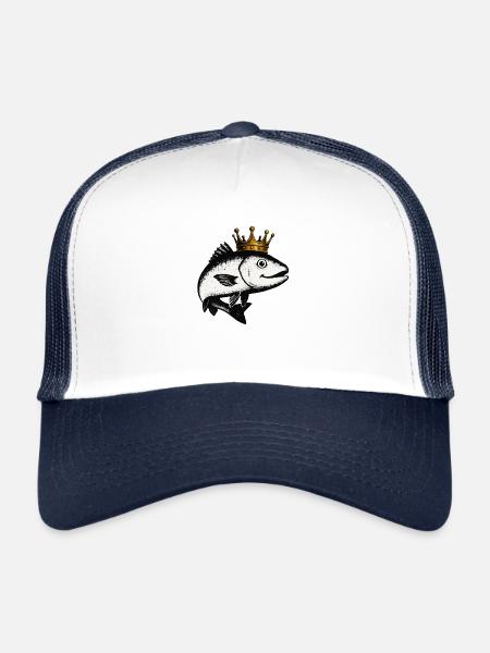 L’empire des pêcheurs de martin-pêcheur - Casquette trucker  - blanc/marine - Devant
