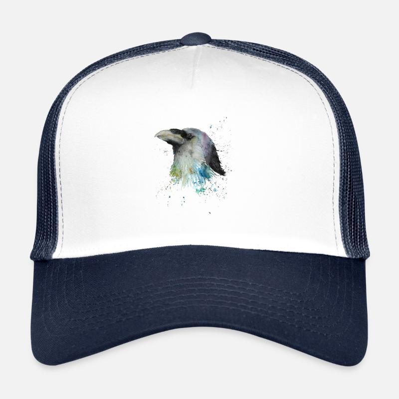 Corbeau - Casquette trucker - blanc/marine