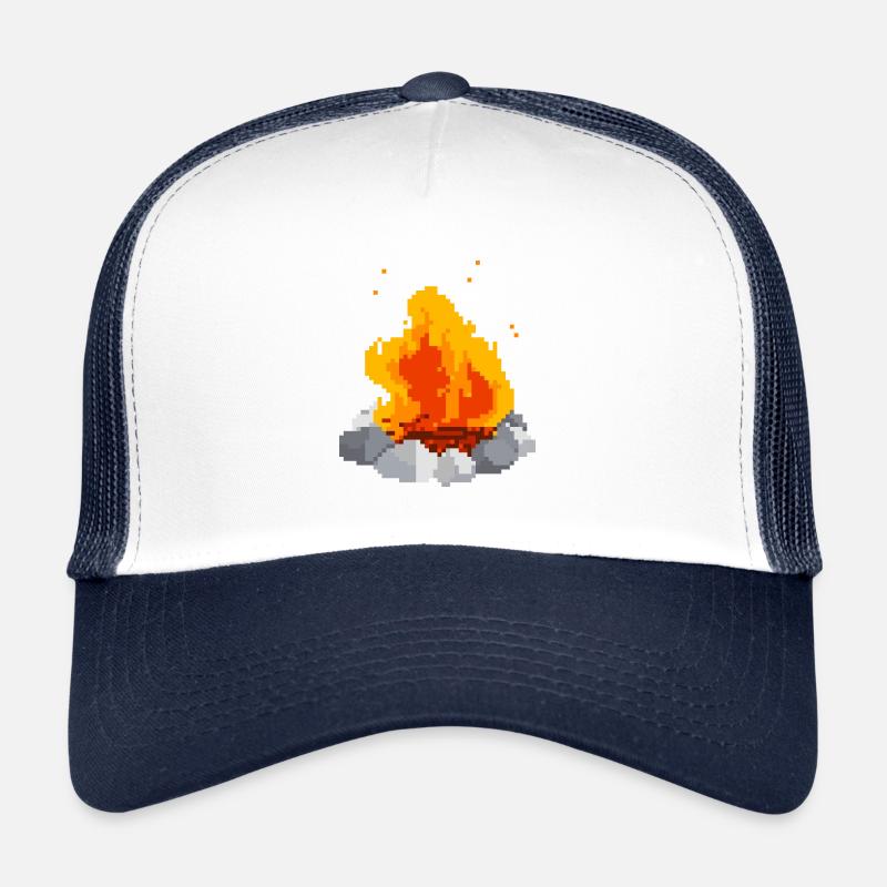 Pixel fire pixel fire Trucker Cap