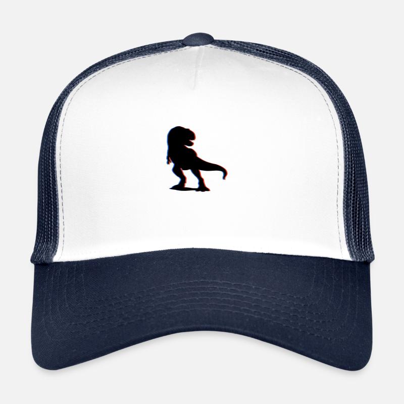 Dino in 3D - Trucker Cap - Weiß/Navy