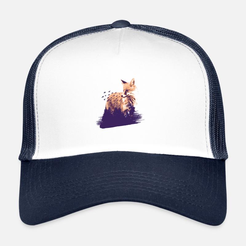 Renard dans la forêt Casquette trucker 