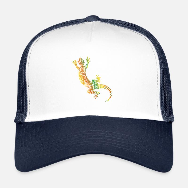 GECKO - Casquette trucker  - blanc/marine