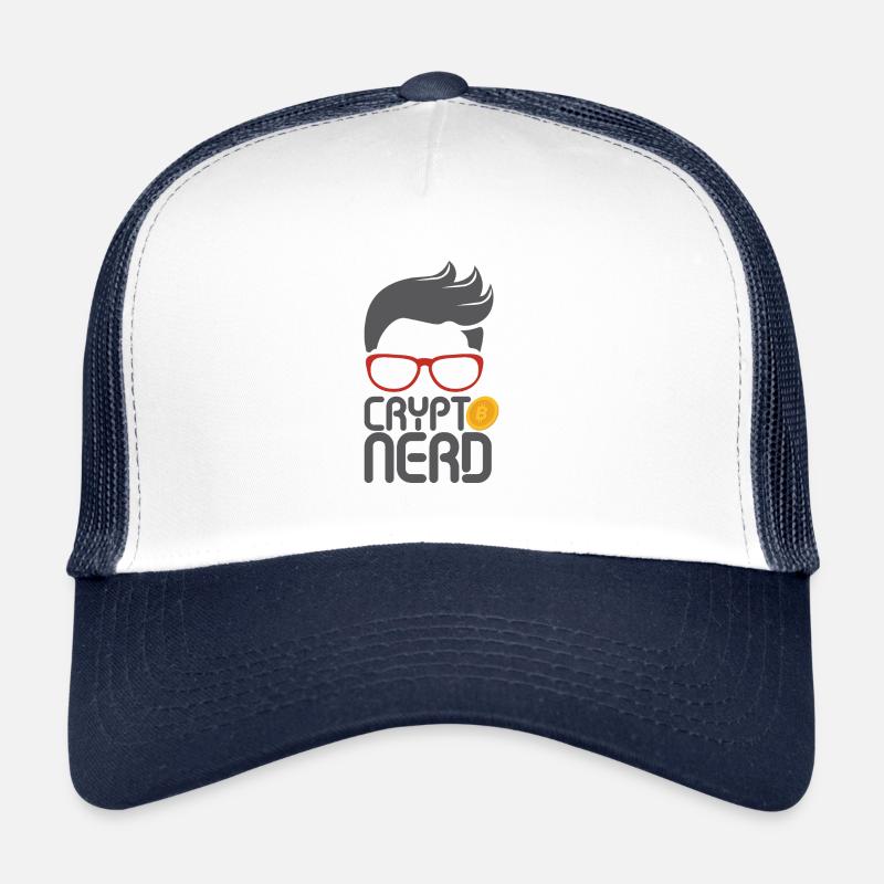 Crypto Nerd - Trucker Cap - white/navy