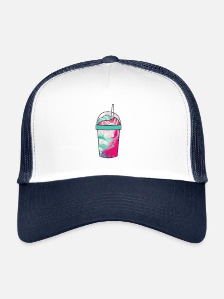Milkshake Space - Casquette trucker  - blanc/marine - Devant