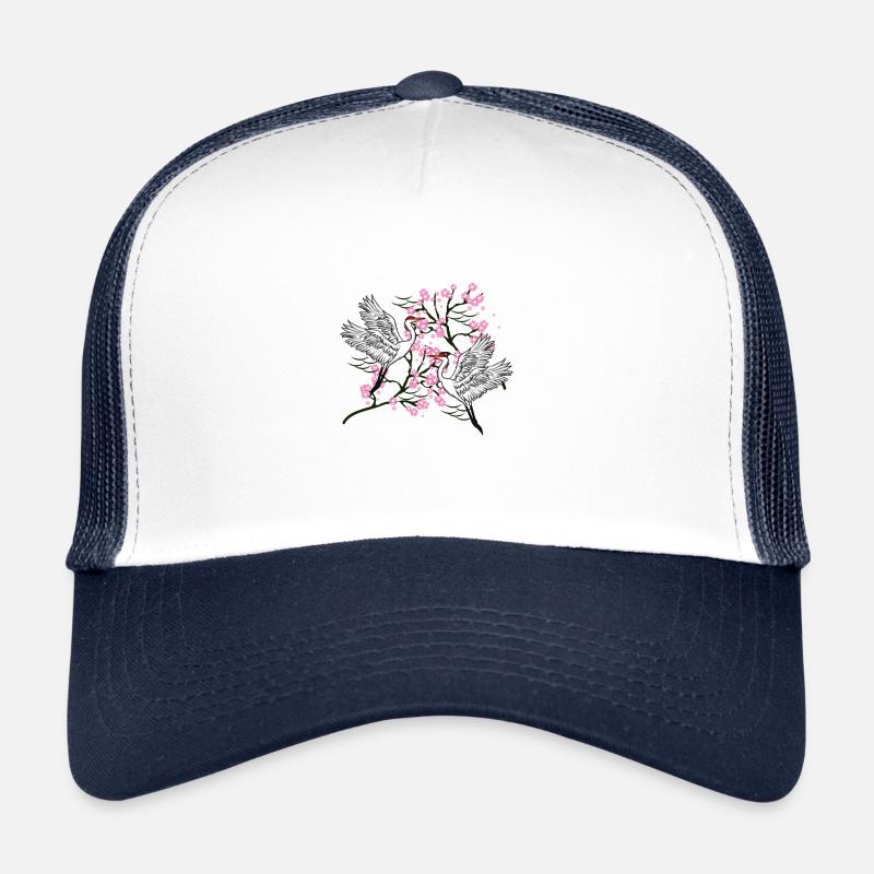 trana and cherry blossom embroidery japanese gift Trucker Cap