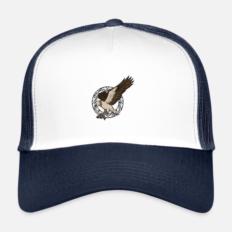 osprey bird Osprey bird of prey eagle falcon gift - Trucker Cap - white/navy