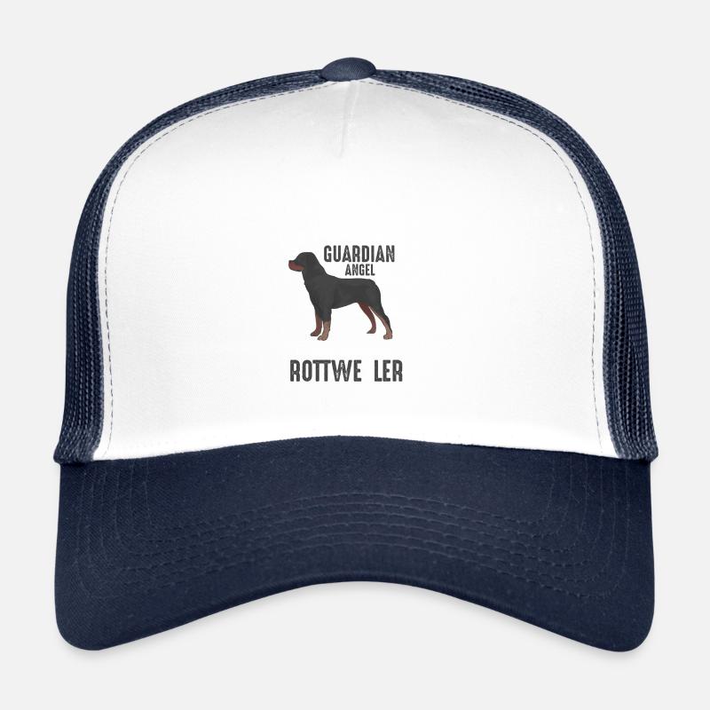 My Rottweiler is a guardian angel dog. Trucker Cap