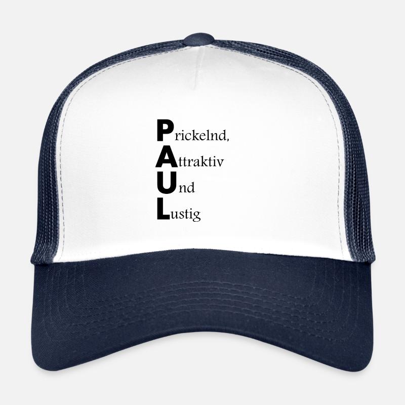 Namensbeschreibung Paul, Geschenkidee, Spruch Trucker Cap