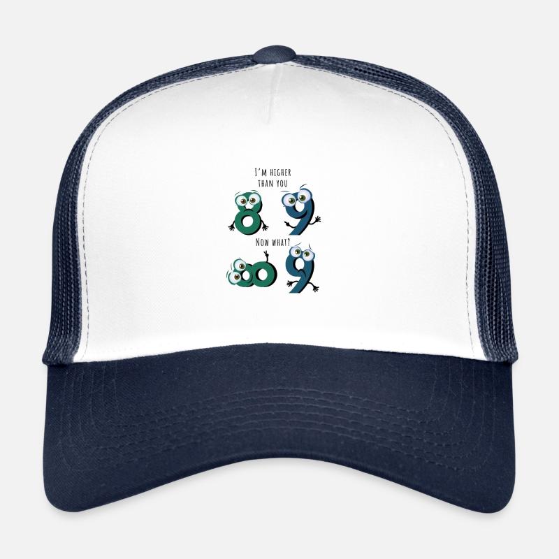 Mathe Mathelehrer Mathematiker Lustiger Spruch - Trucker Cap - Weiß/Navy