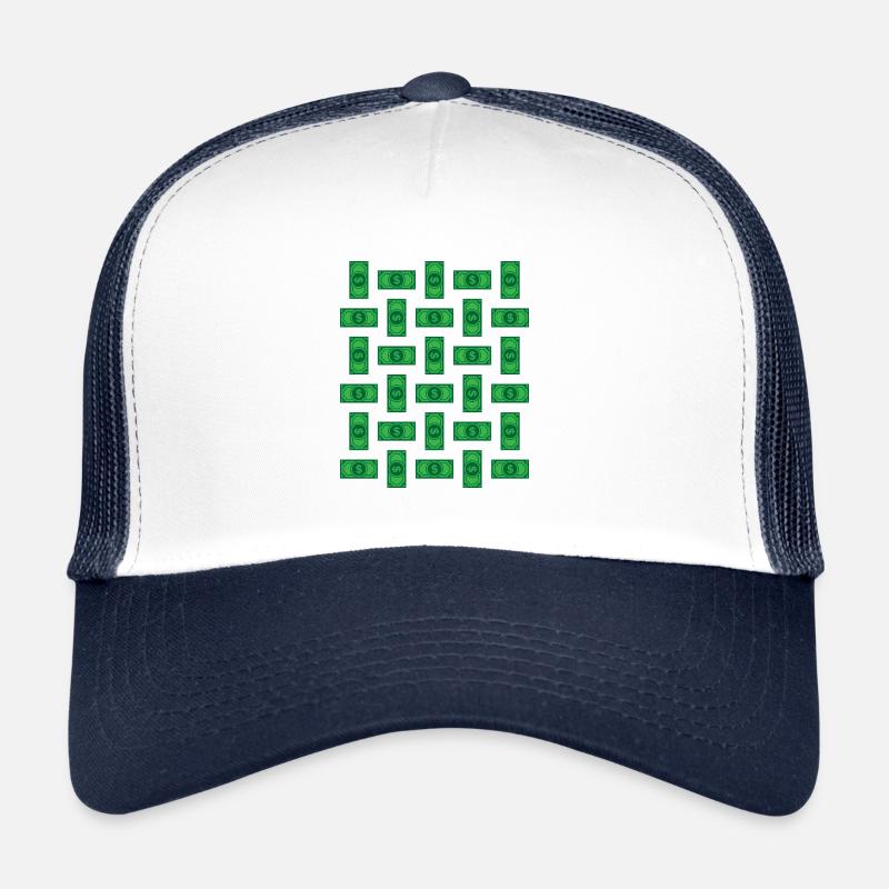 Argent, argent, dollars, vert Casquette trucker 