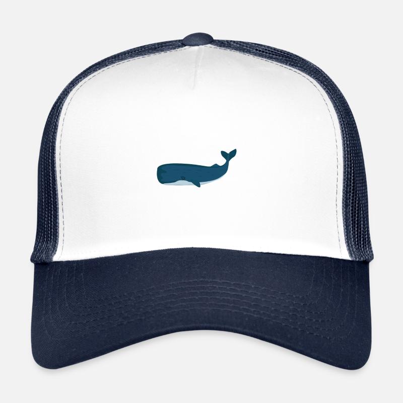 Physeter macrocephalus cadeau de cachalot - Casquette trucker  - blanc/marine