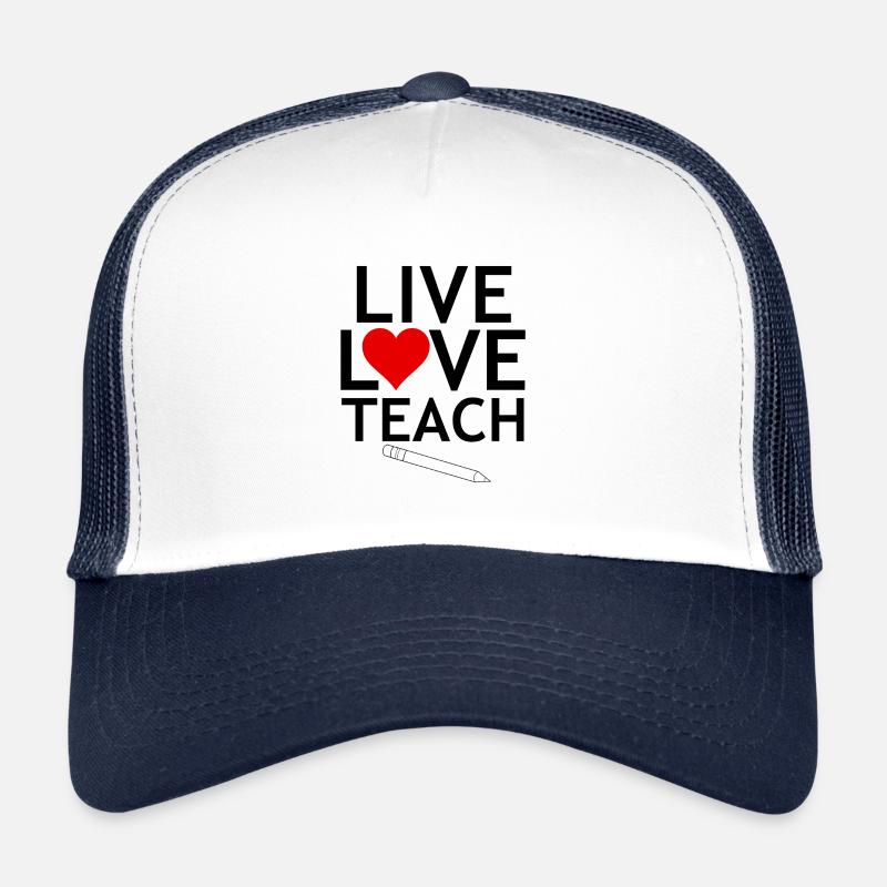 Lehrerin - Trucker Cap - Weiß/Navy