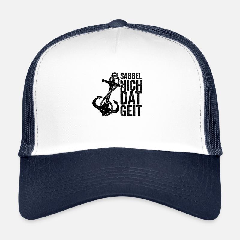 Plattdeutsch Norddeutsch Dialekt Platt Geschenk - Trucker Cap - Weiß/Navy