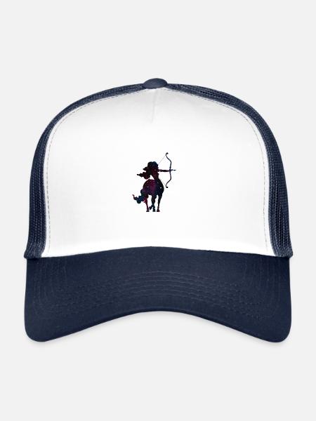 Sagittarius zodiac gift - Trucker Cap - white/navy - Front