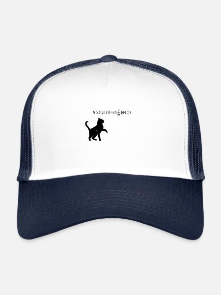 Schrödinger's Cat - Physicist Gift Physics Nerd - Trucker Cap - white/navy - Front