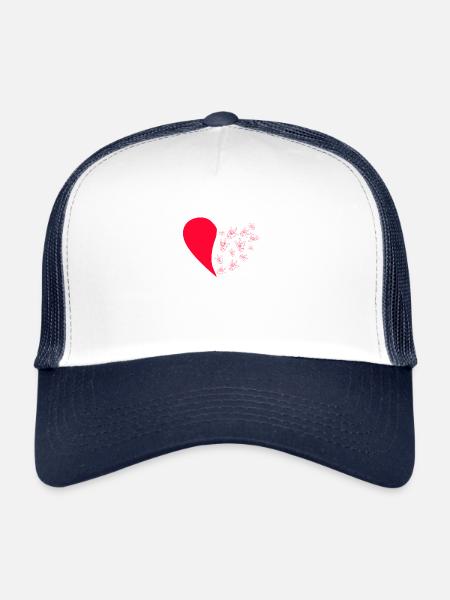 Sign language Sign heart - Trucker Cap - white/navy - Front