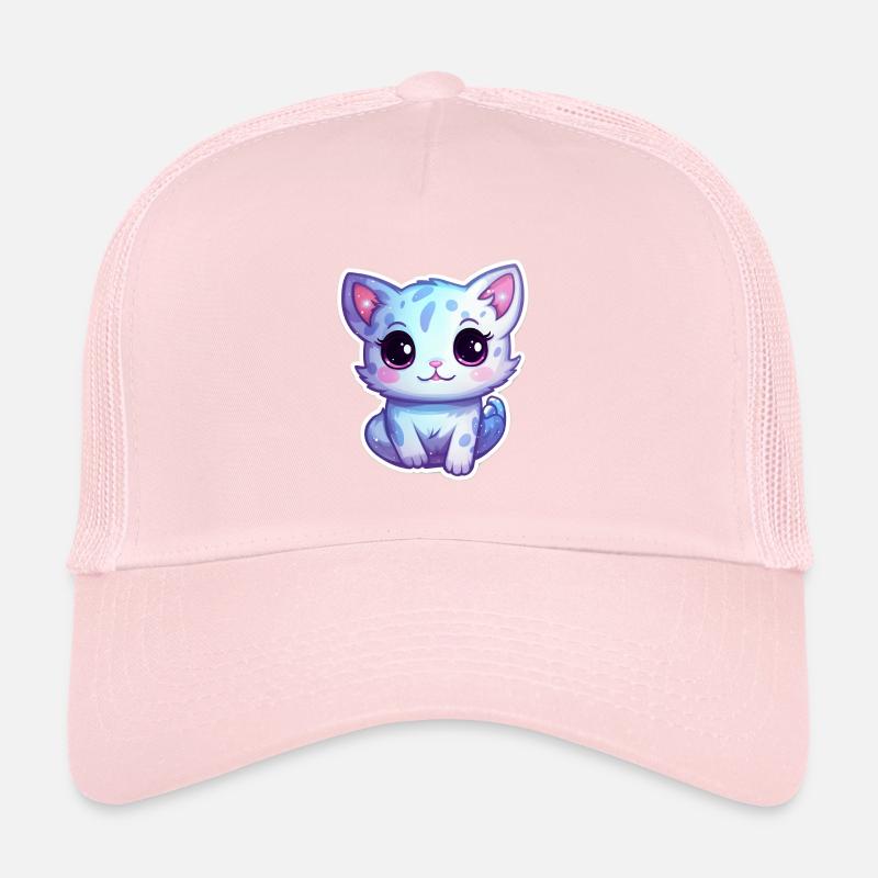 "Spacebound Kitty: Adorable Cartoon in Orbit" Trucker Cap