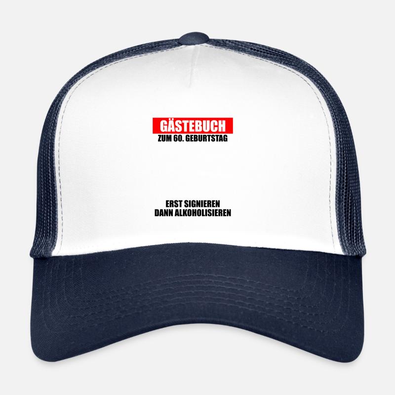 Geschenk 60 Jahre Geburtstagskind - Trucker Cap - Weiß/Navy