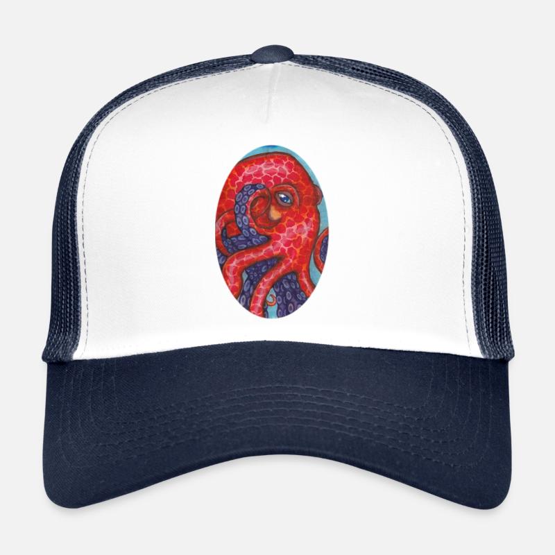 Octopus - Trucker Cap - white/navy