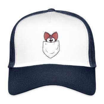 Keunotte in the pocket - Trucker Cap - white/navy - Front