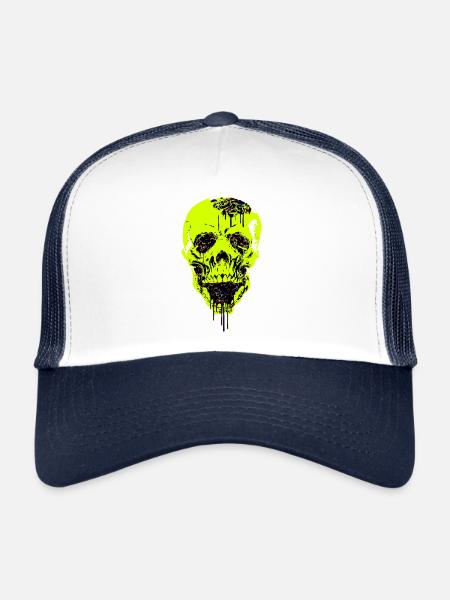 Neurowerveldeil Skull Icon - Trucker Cap - white/navy - Front