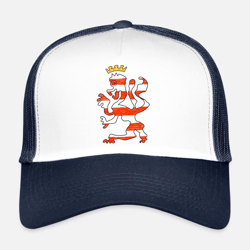 Hessen Löwe - Trucker Cap - Weiß/Navy