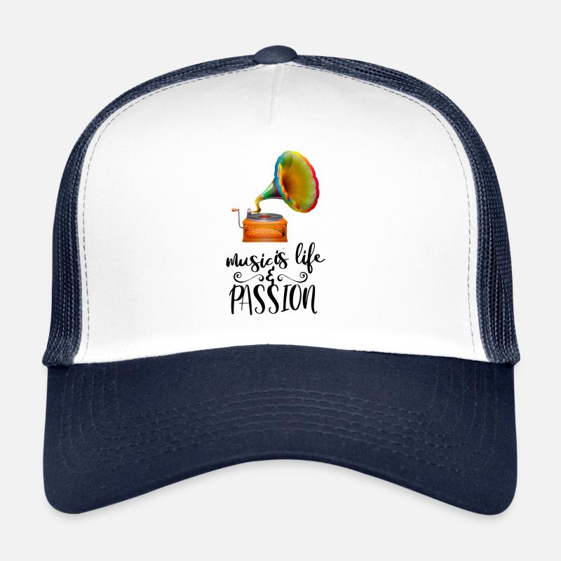 music - Casquette trucker  - blanc/marine