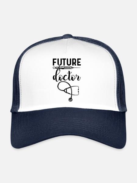 Arzt Mediziner Student Medizinstudent Ärztin - Trucker Cap - Weiß/Navy - Vorne