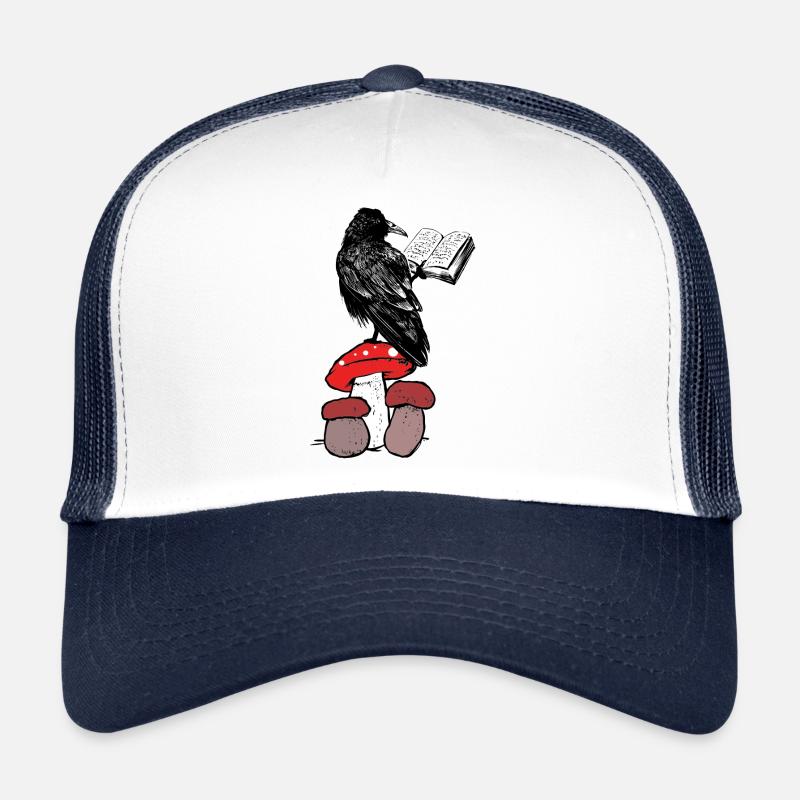Rabe Pilze Waldbewohner Krähe Magie Zauberer Kind Trucker Cap