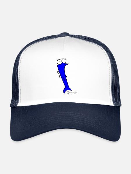 Roach - Piscis Rutilus - Trucker Cap - white/navy - Front