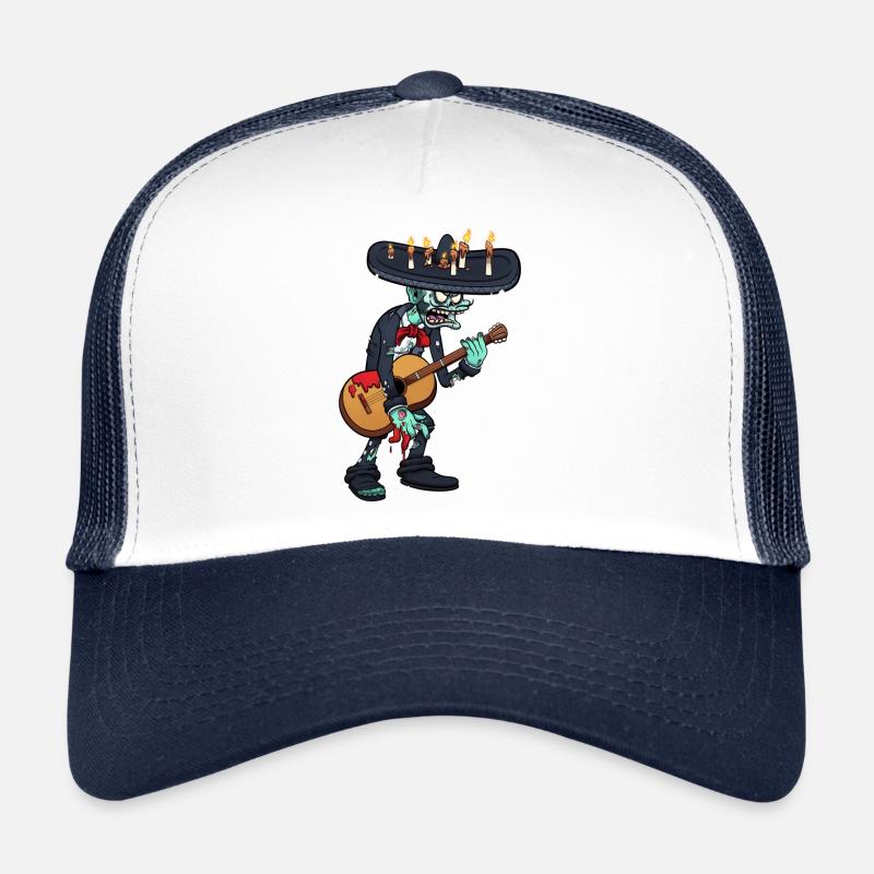 Tag der toten Zombie Mariachi - Trucker Cap - Weiß/Navy