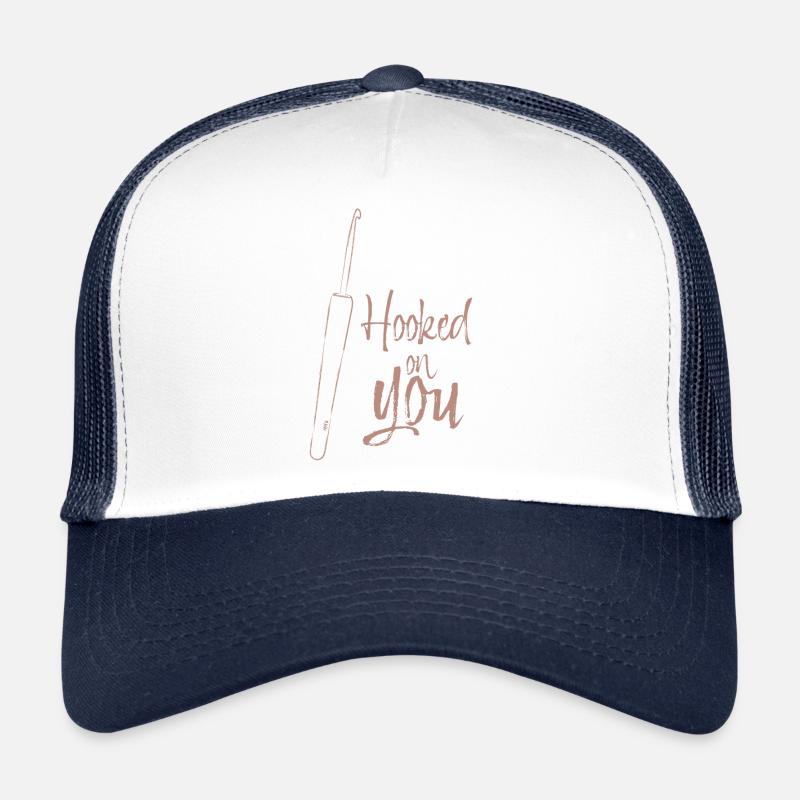 Häkeln - Trucker Cap - Weiß/Navy
