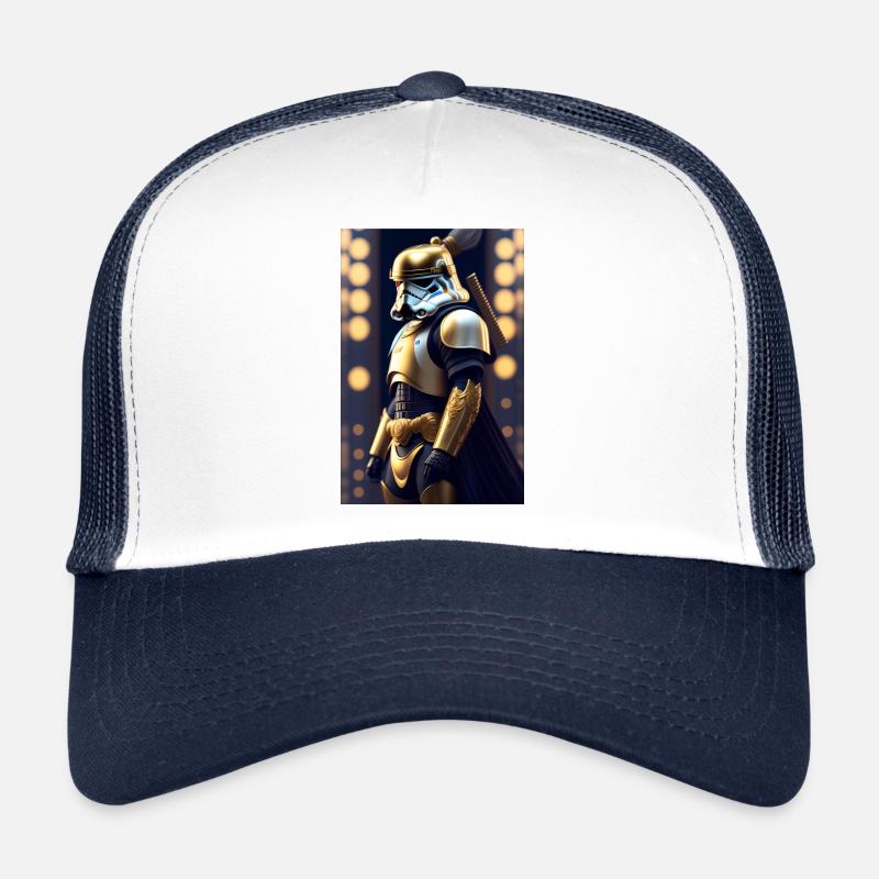 Steampunk 3 - Casquette trucker  - blanc/marine