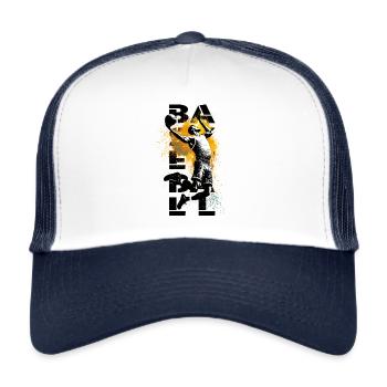 Basketballspieler High Dunk schwarz - Trucker Cap - Weiß/Navy - Vorne