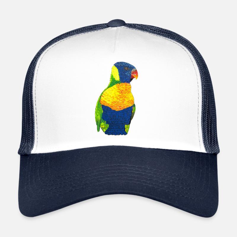 Regenbogenloris Allfarblori bunter Papagei Vogel Trucker Cap