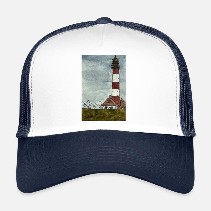 Lighthouse Westerheversand North Sea Coast Moin Coast Trucker Cap