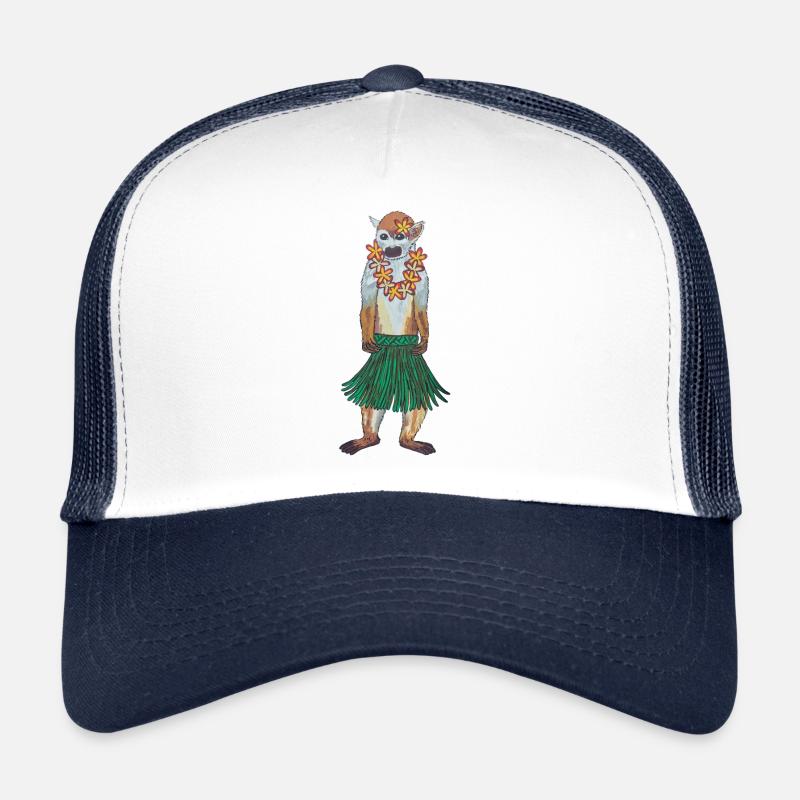 Squirrel Monkey Monkey Hawaii Hula Monkey Hula Hoola Trucker Cap