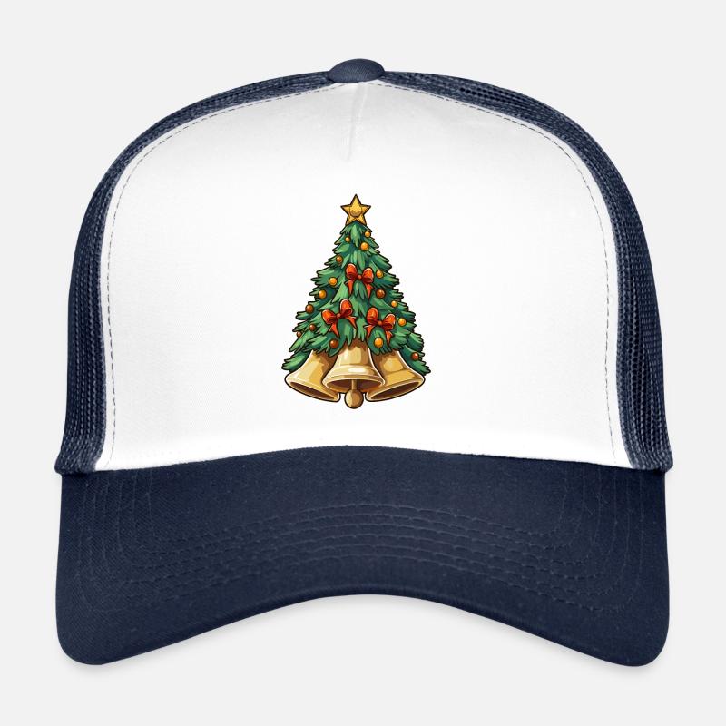 Christmas tree with bells plus decoration Trucker Cap